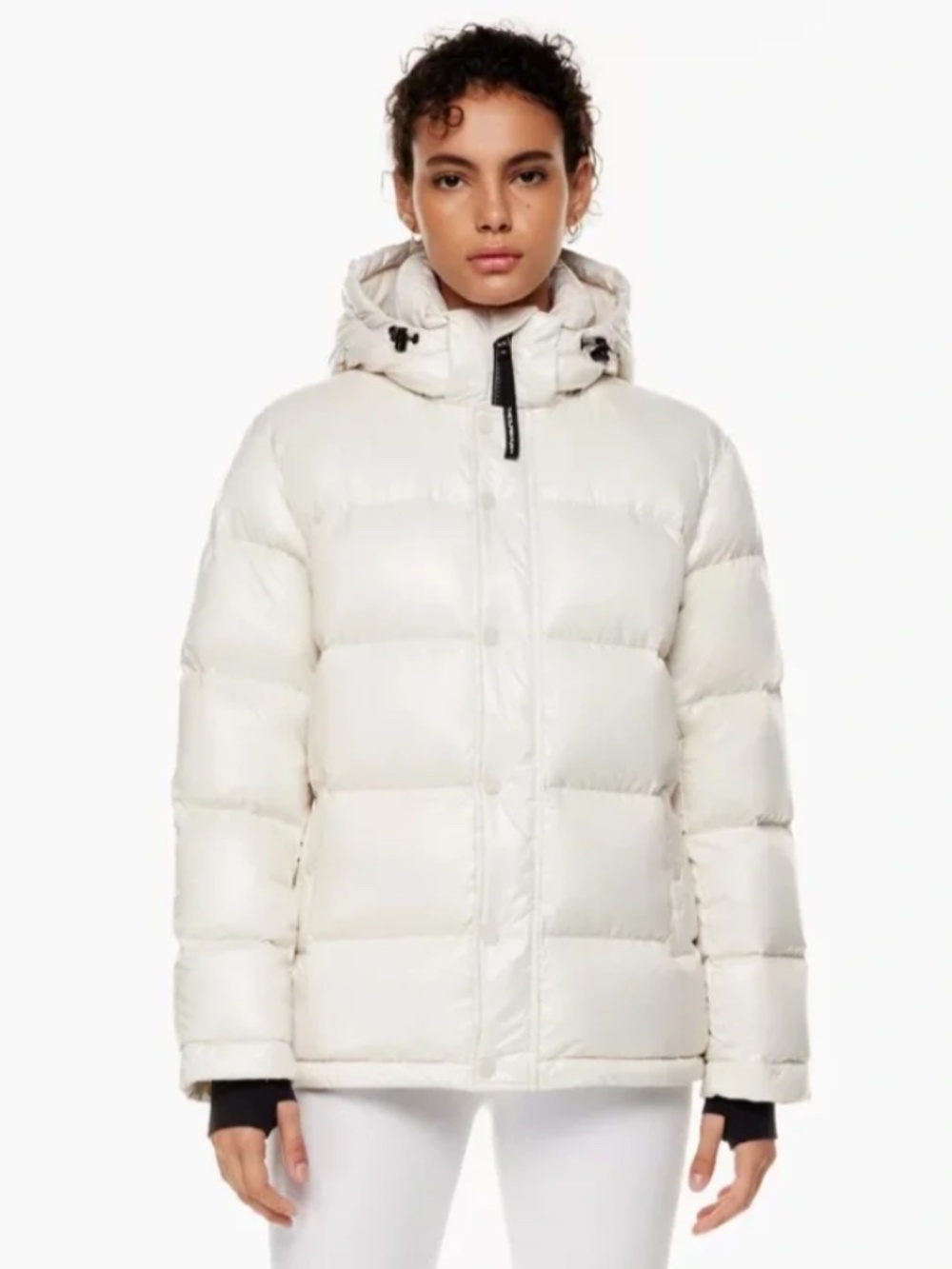 Aritzia Super Puff Pearl White Puffer Down Winter Coat 3xs